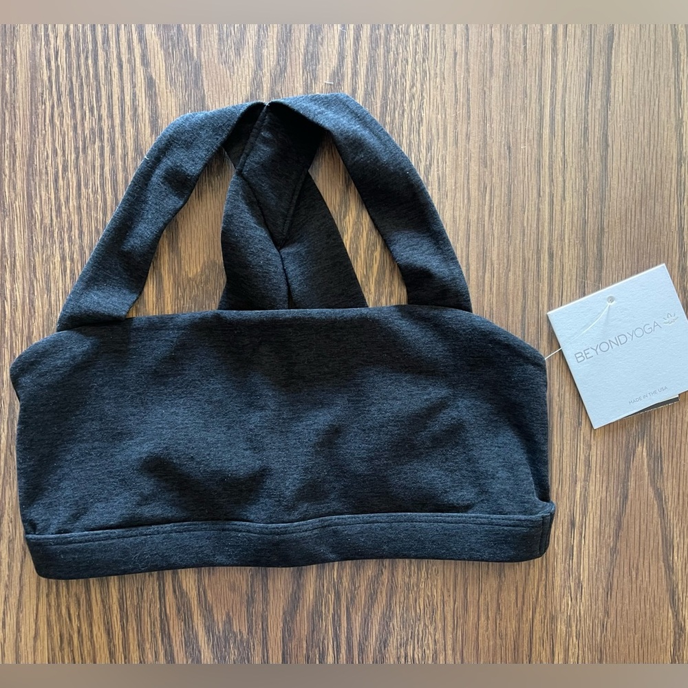 Beyond Yoga Charcoal Sports Bra